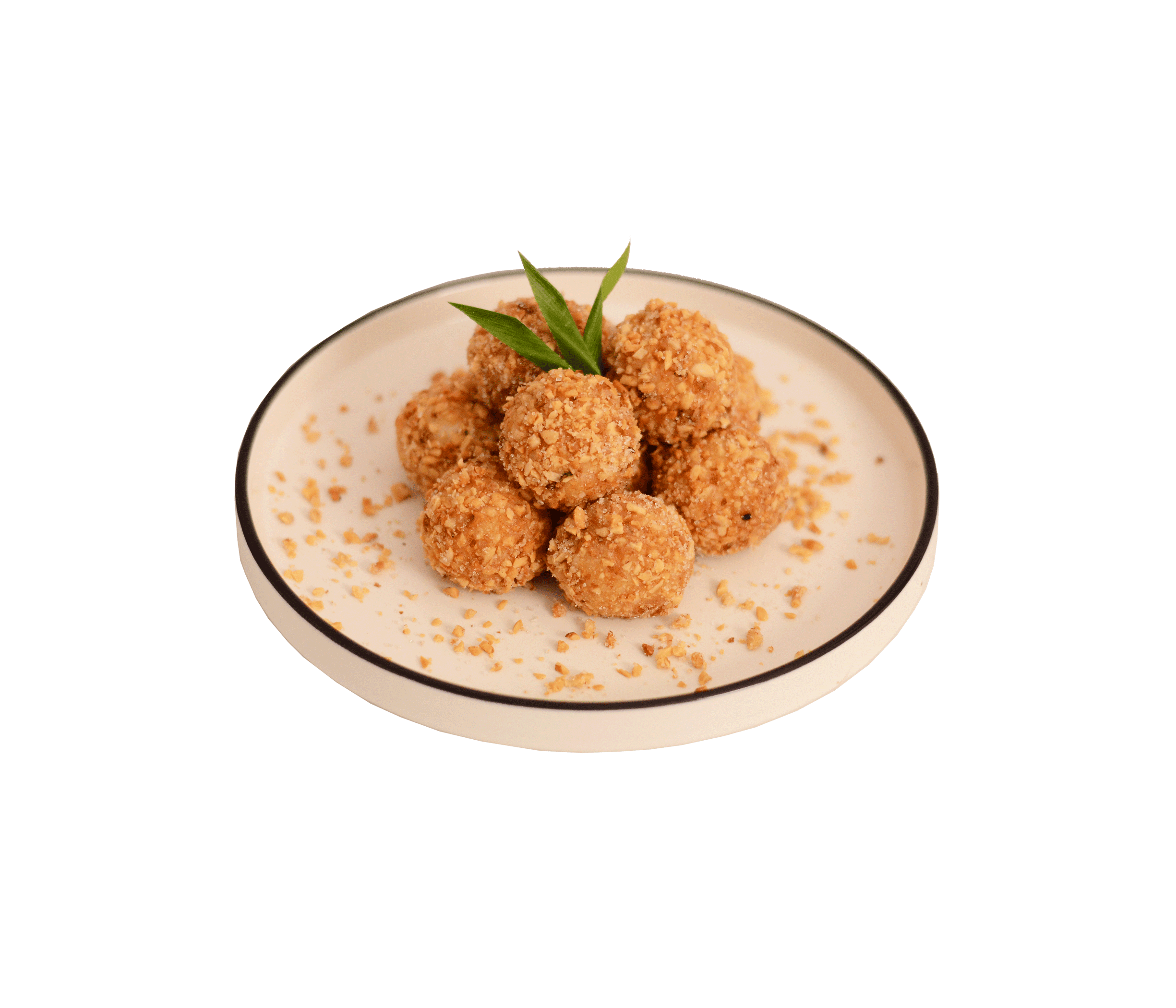 idocatering hala certified signature dish - Chewy glutinous rice balls served on white plate 2
